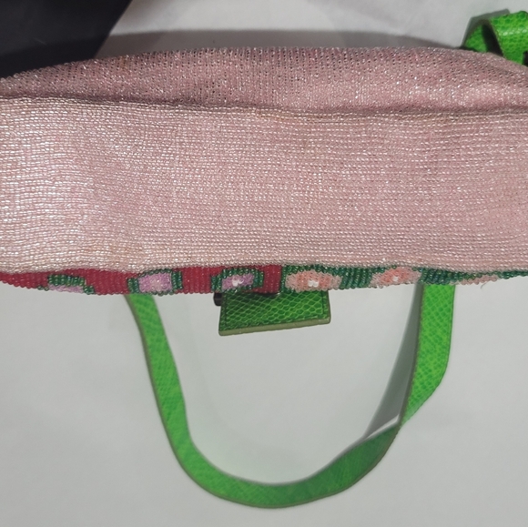 Collector's Fendi Pink/Green Beaded Baguette - Picture 3 of 5